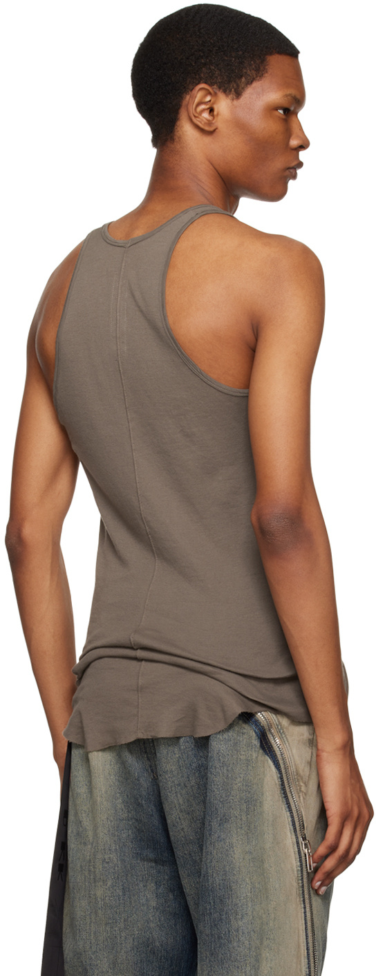 Shop Rick Owens Drkshdw U-neck Cotton Tank Top In Brown