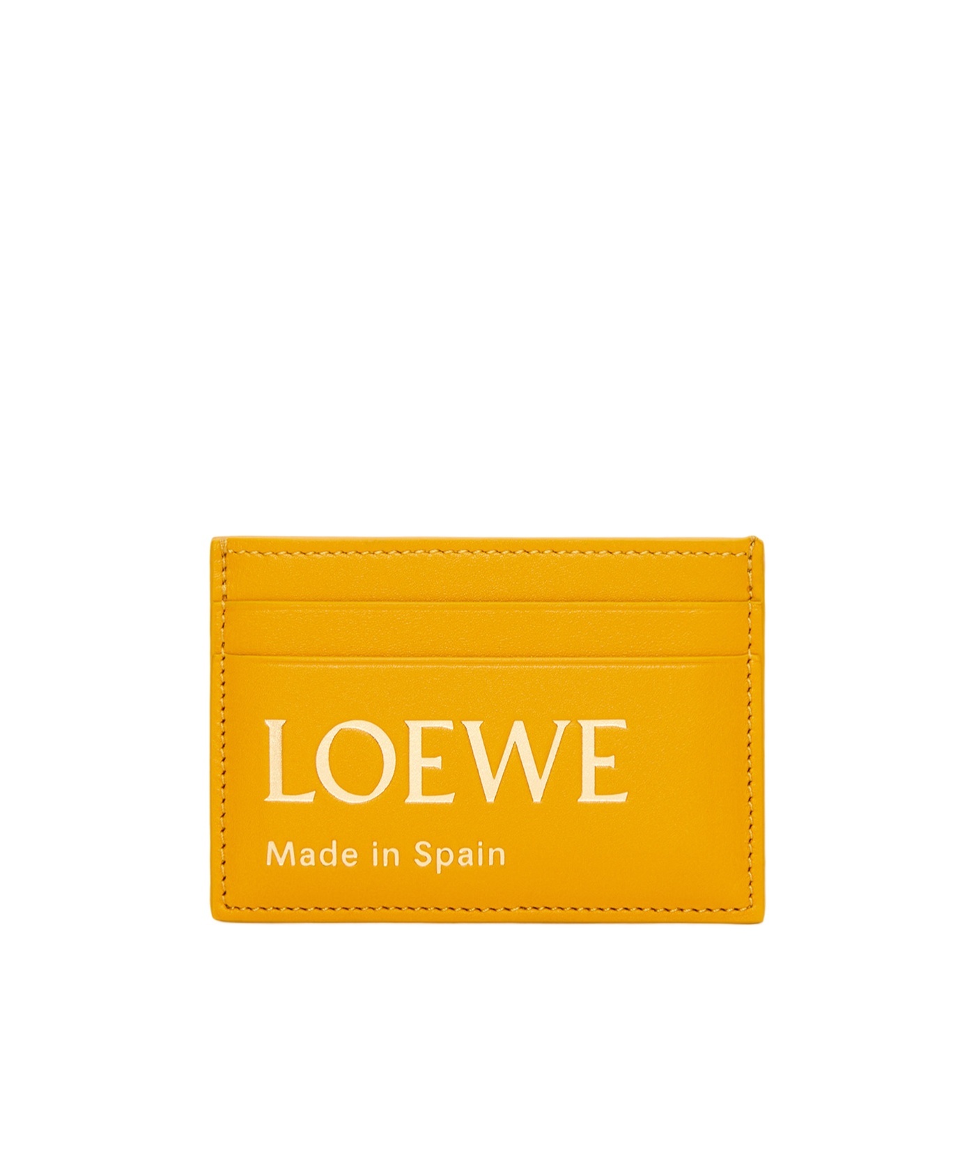 Loewe Embossed Flat Card Bag In Yellow