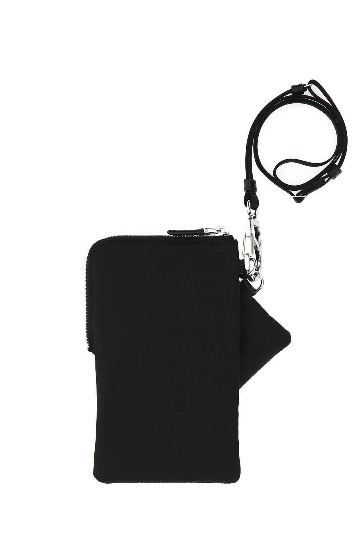 Prada Re-nylon Lanyard Pouches In Black