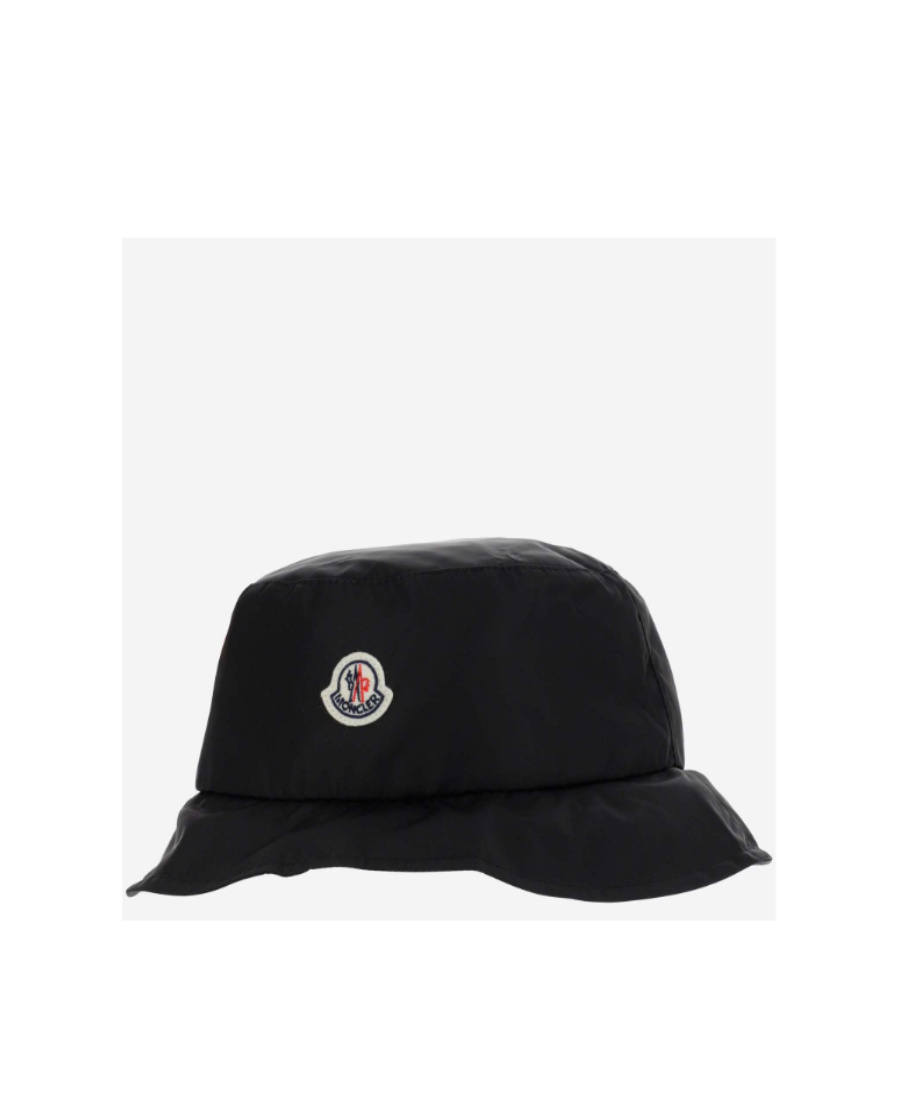 Moncler Logo-patch Bucket Hat In Black