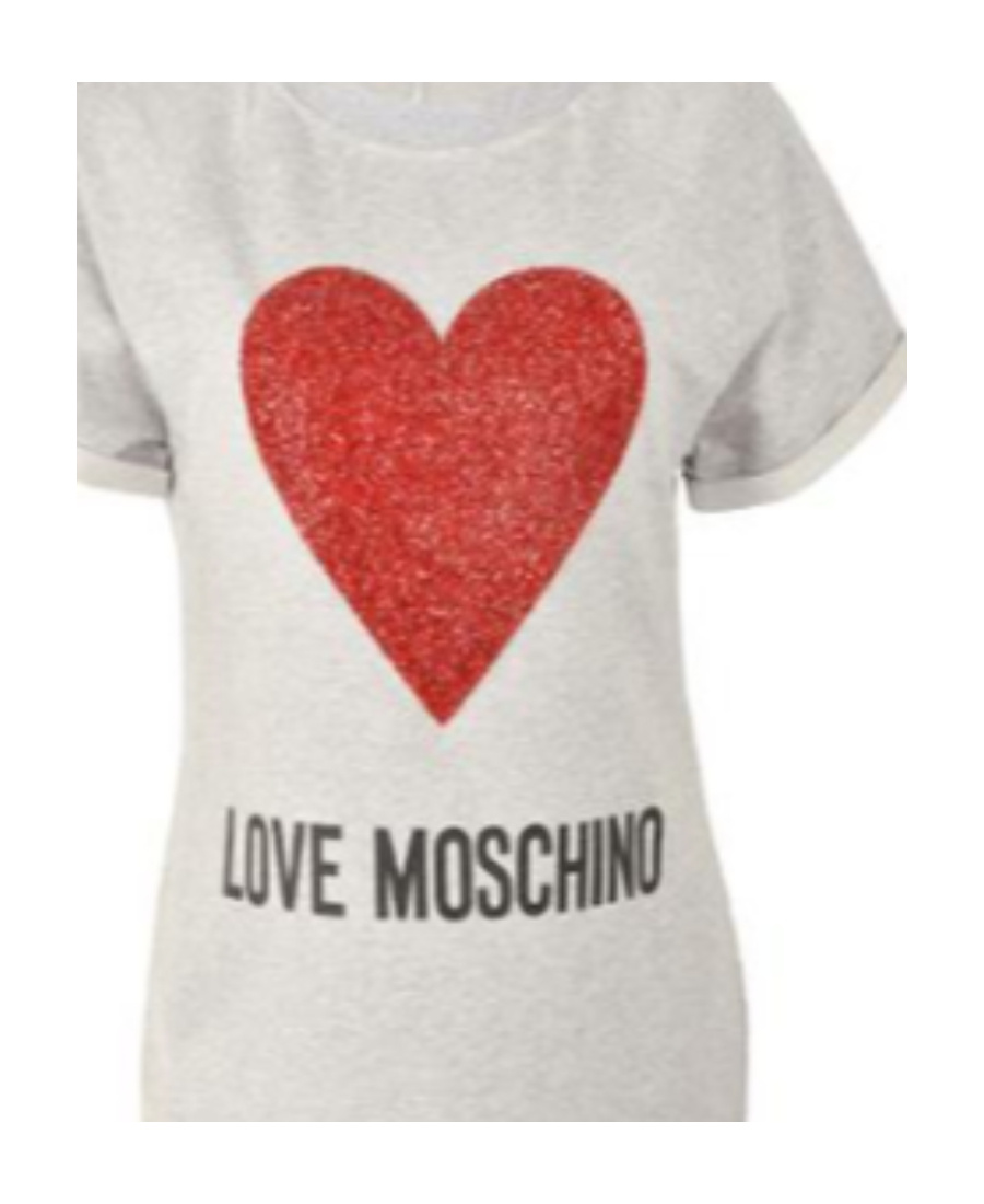 Moschino Heart-shaped Hot Drill Stretch Dress In White
