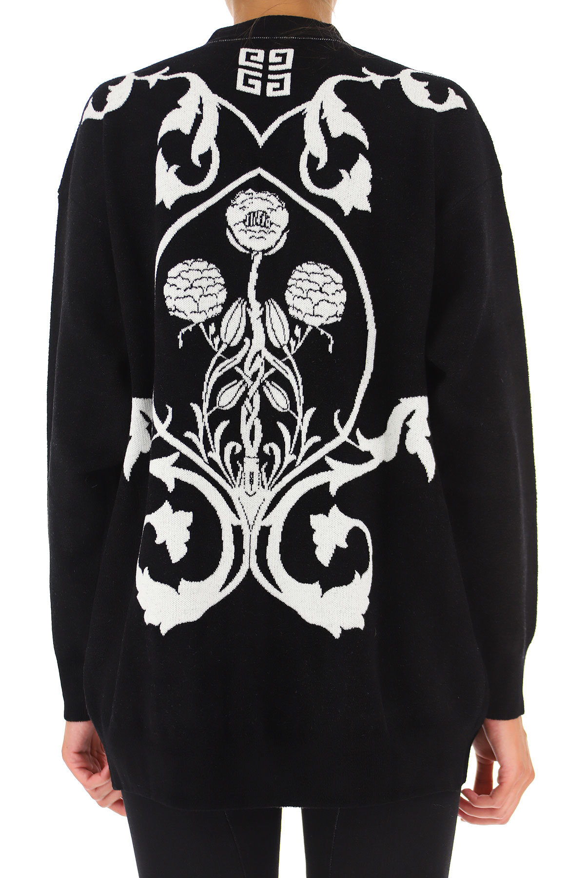 Givenchy Intarsia-knit Cardigan In Black