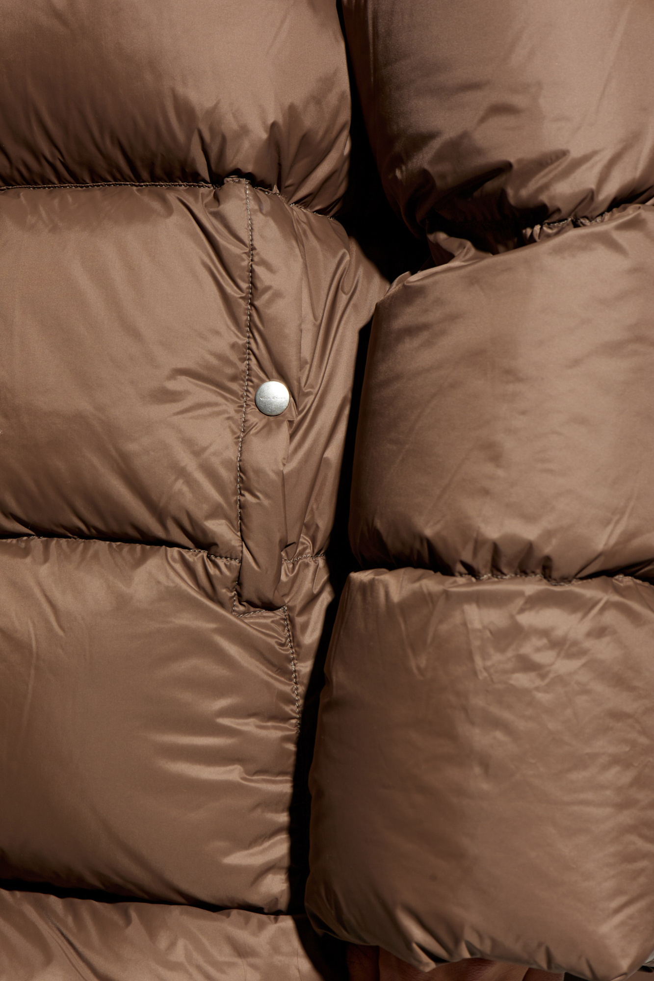 Rick Owens Mens Fawn Porterville Turtle Longline Regular-fit Shell-down Coat In Brown