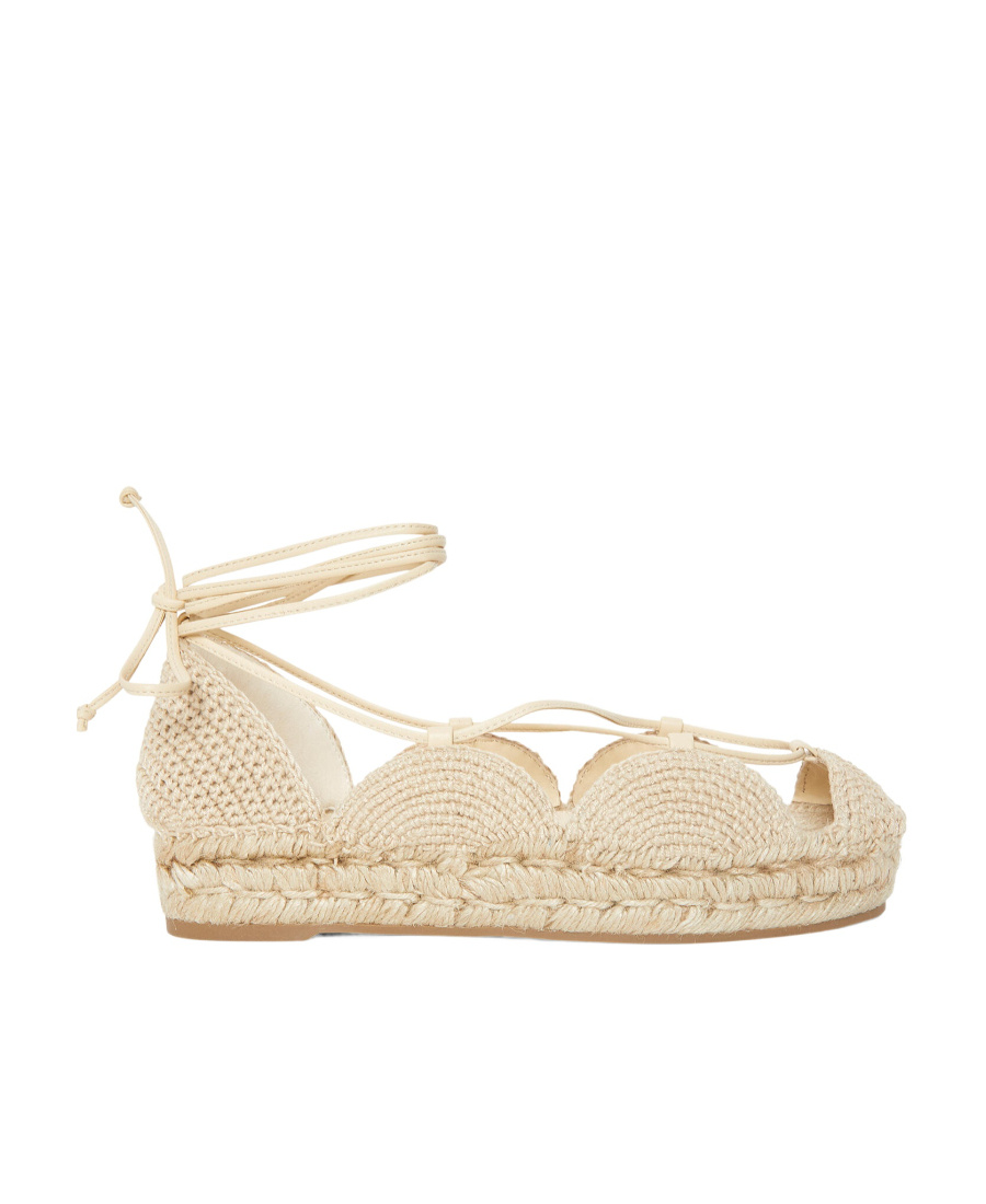 Loewe Ankle Strapped Solar Espadrilles In Nude