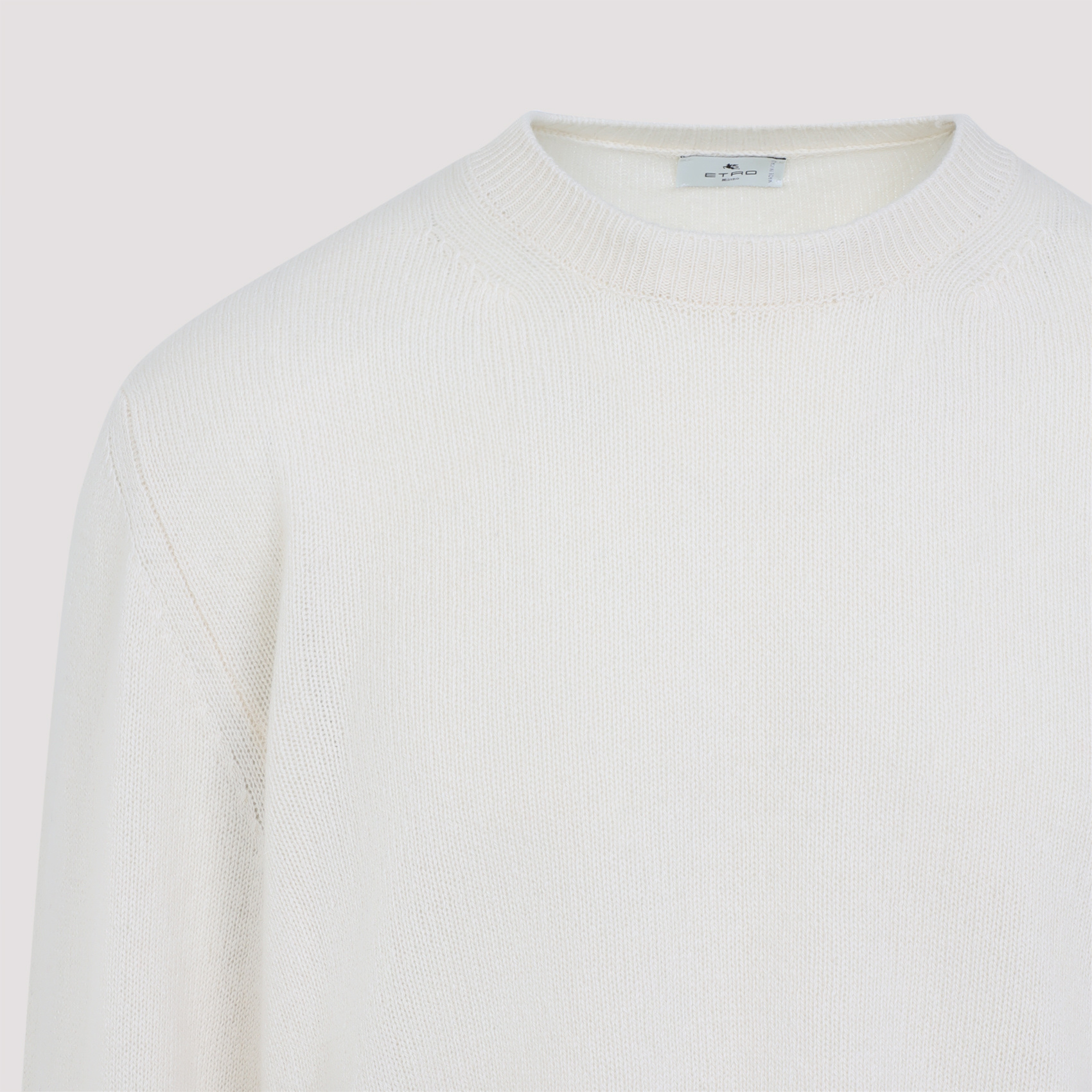 Etro Cashmere Knitted Crewneck Sweater With Long Sleeves
