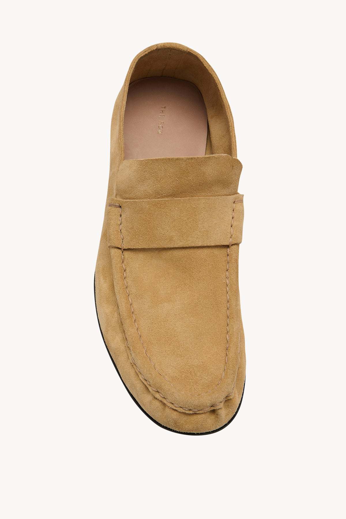 The Row Calf Suede Slip-on Loafers In Yellow