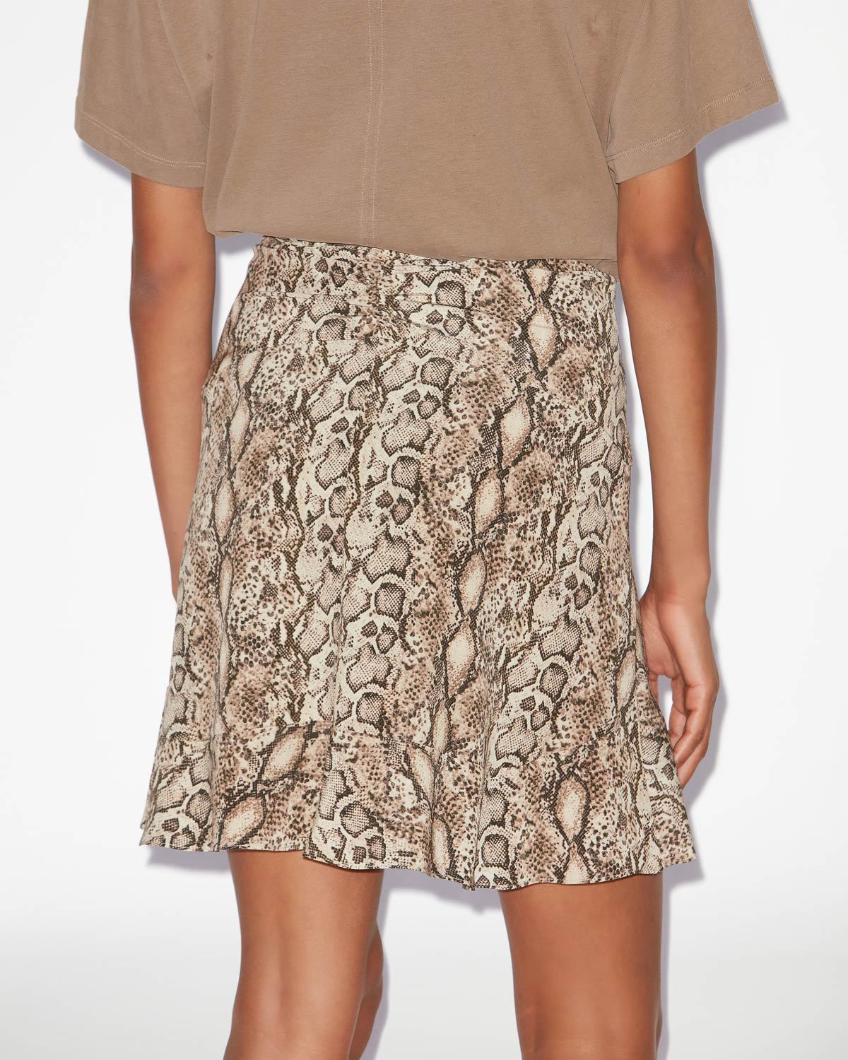 Isabel Marant Ozany Snake-print Silk-blend Miniskirt