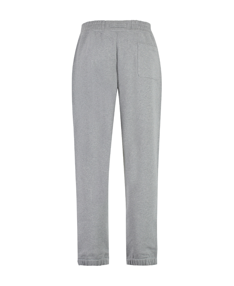 Zegna Logo-embossed Cotton Track Pants In Gray