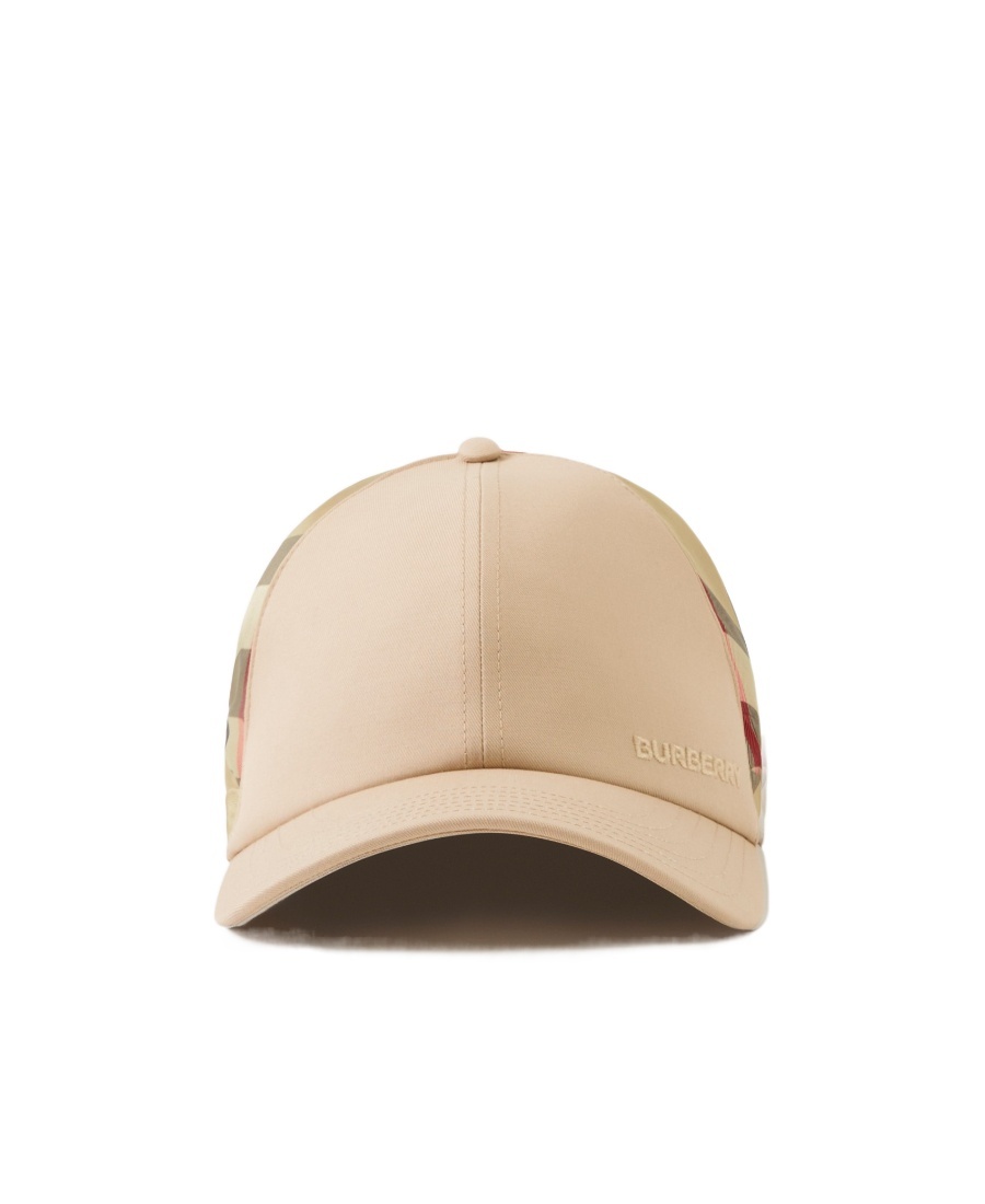 Burberry Scarf-detail Baseball Cap In Nude