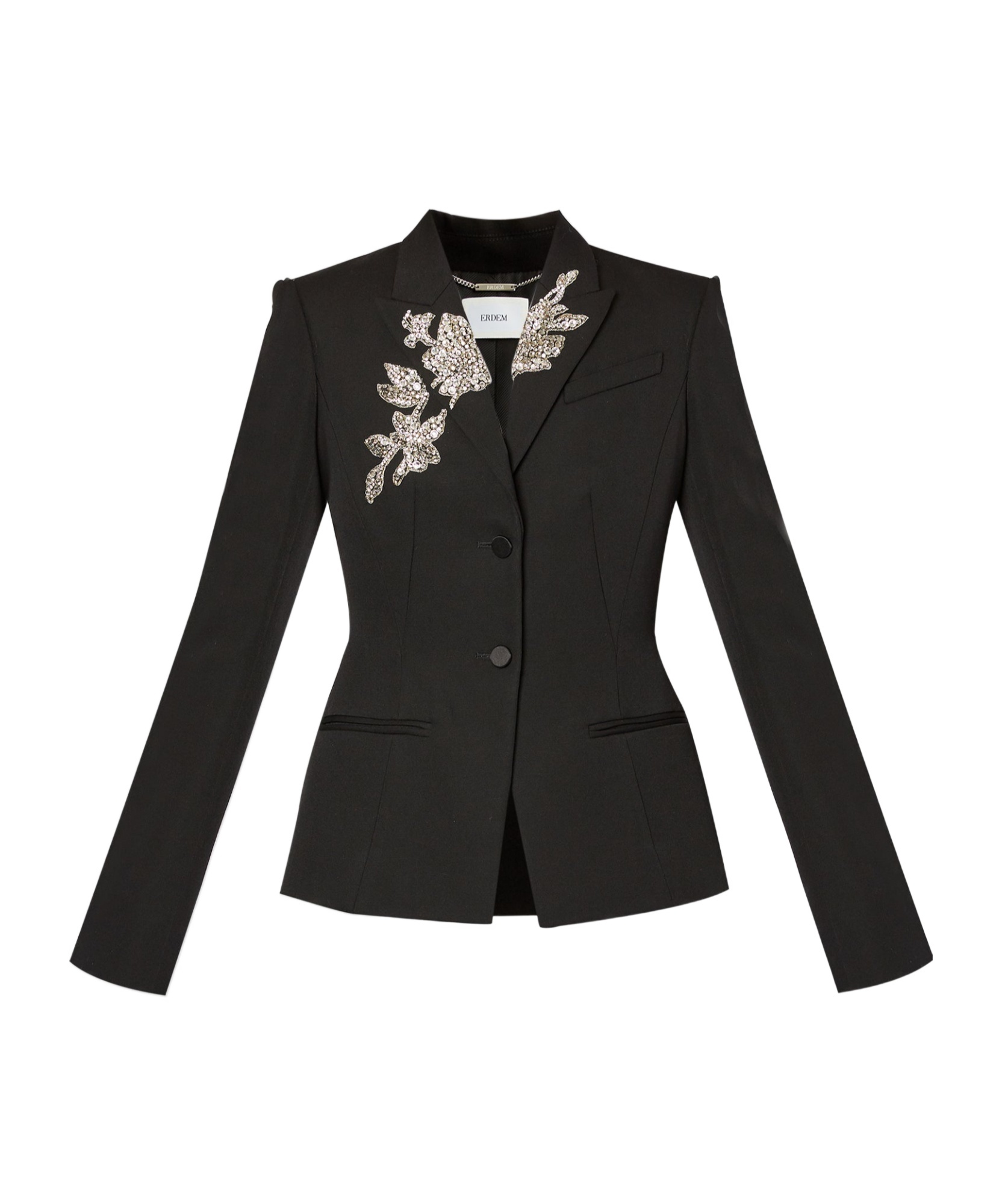 ERDEM CRYSTAL-EMBELLISHED TAILORED BLAZER