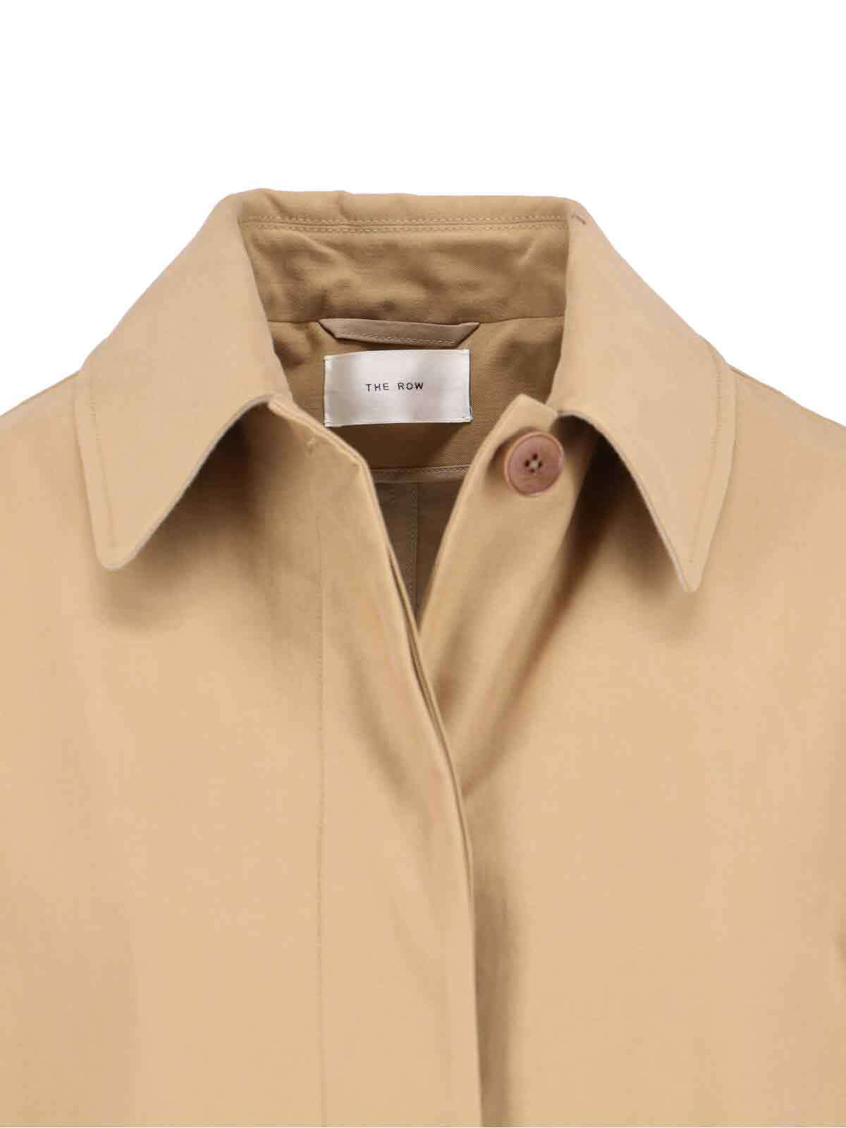 The Row Long Sleeve Coat In Neutral