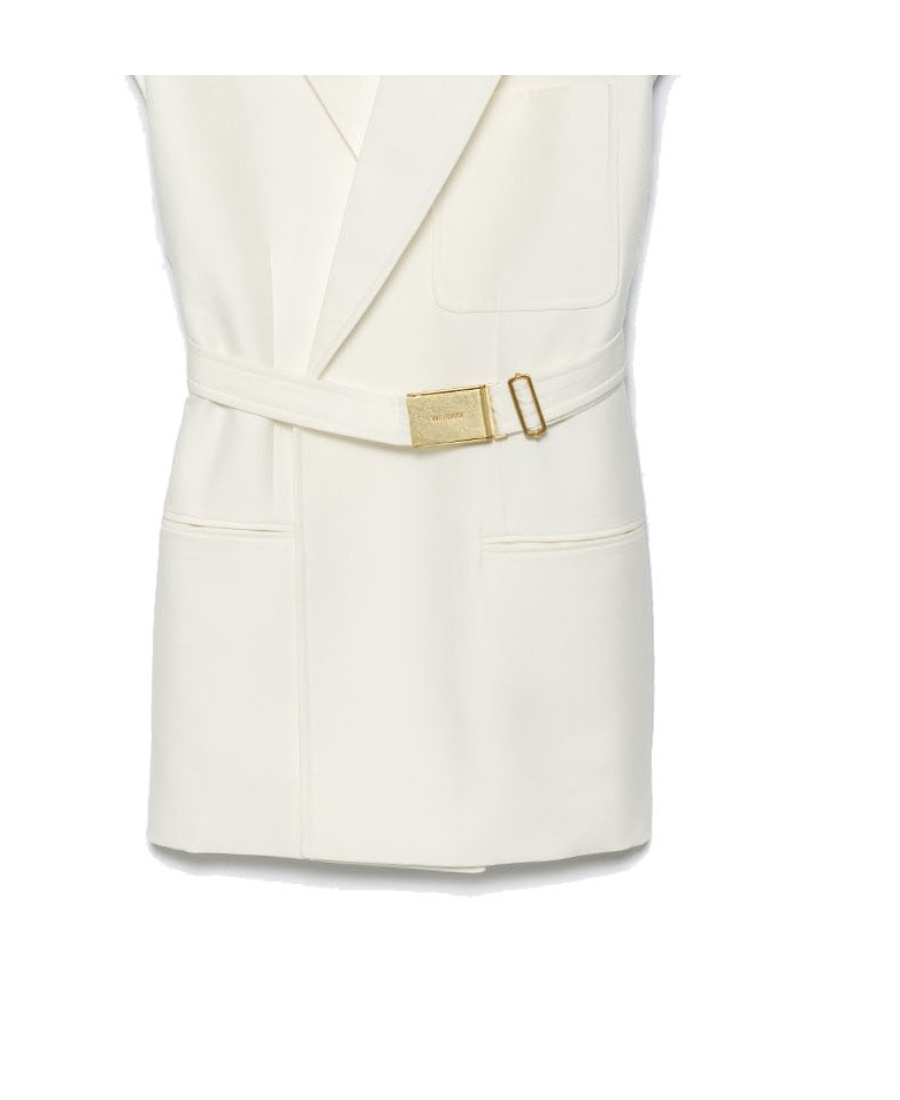 We11 Done Belt Casual Jacket In White