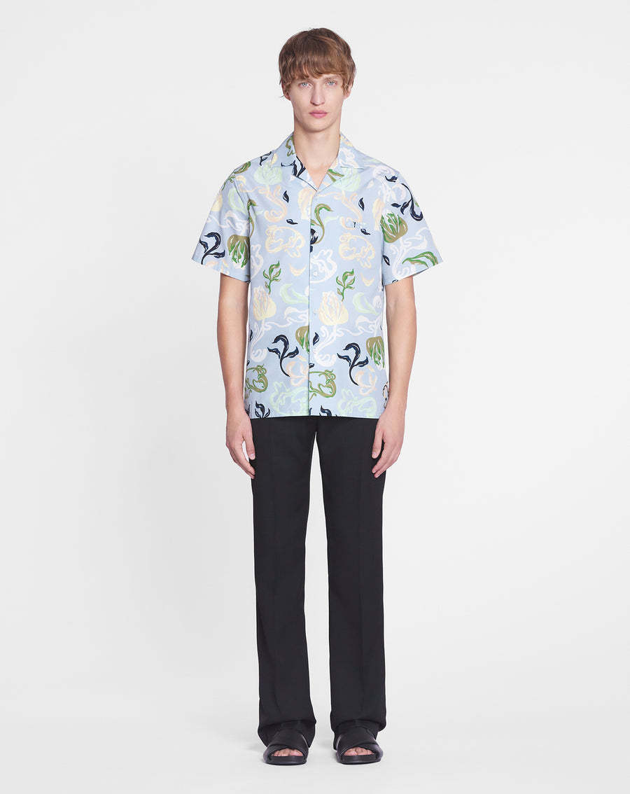 Lanvin Floral Printed Bowling Shirt In White