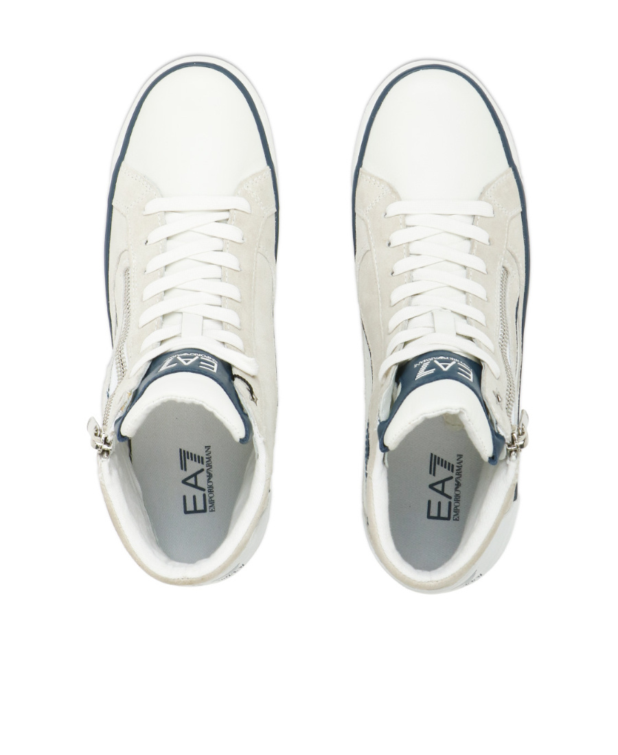 Ea7 Logo Lace Up Casual Sports Shoes In White