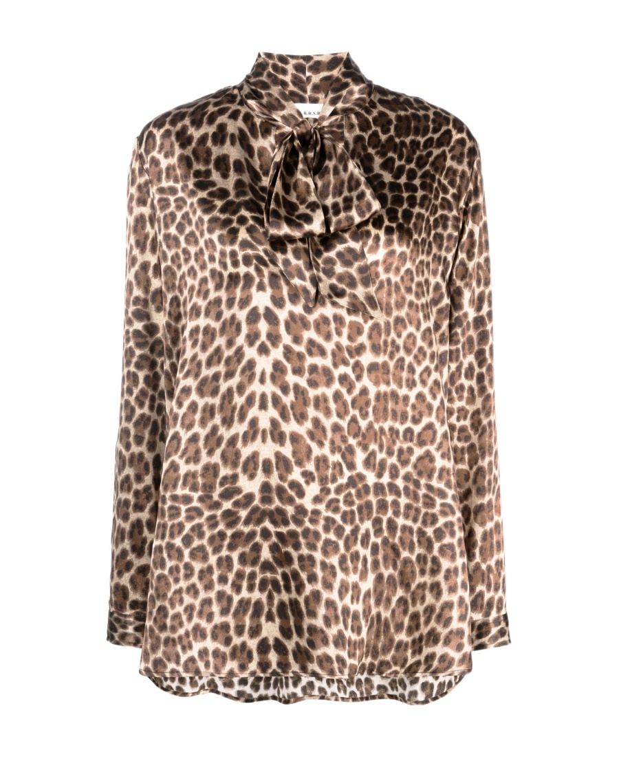 P.a.r.o.s.h Pussy-bow Collar Silk Shirt In Nude