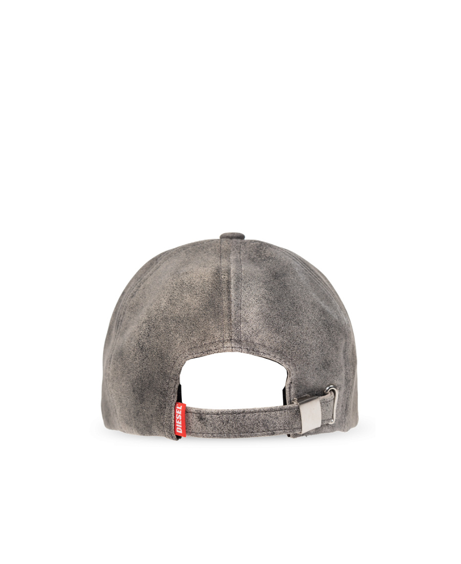 Diesel Capello Da Baseball C-olav In Pelle Stampata Uomo In Gray
