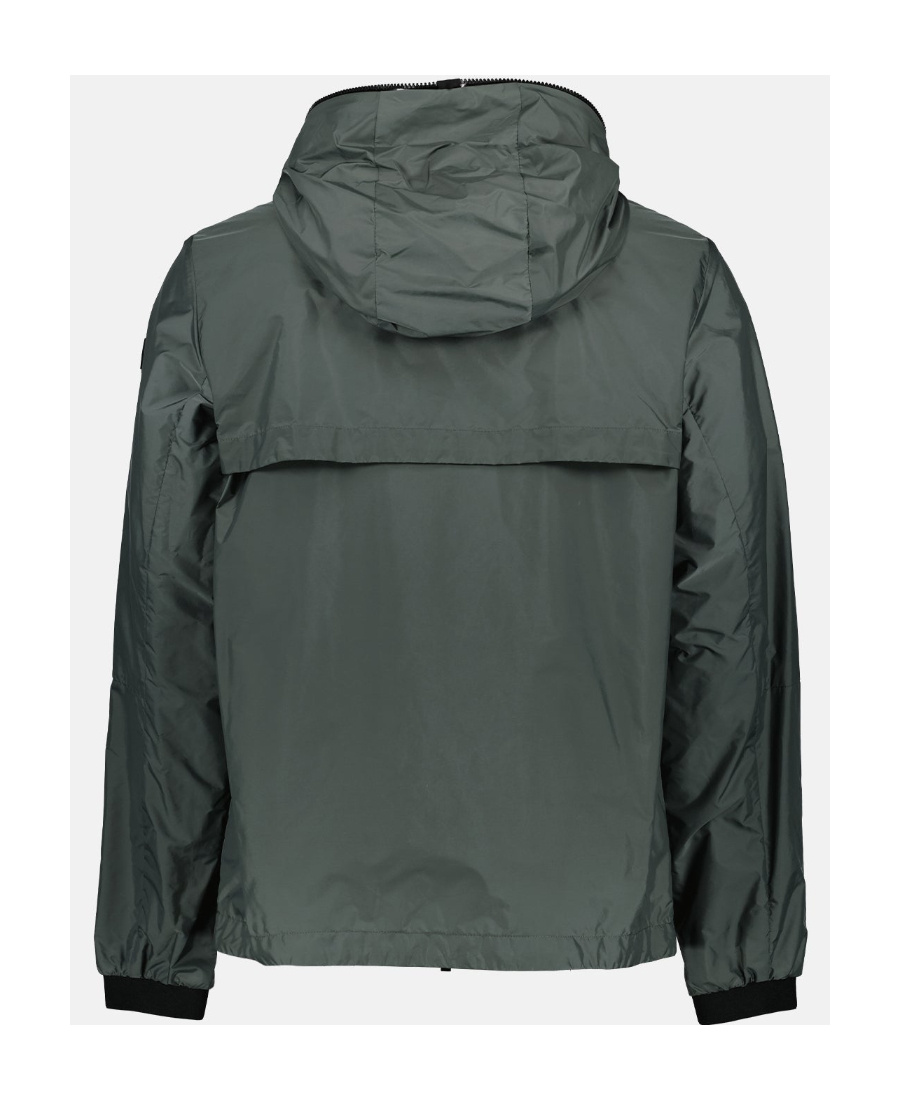 Moncler Junichi Logo Printed Hooded Jacket In Green