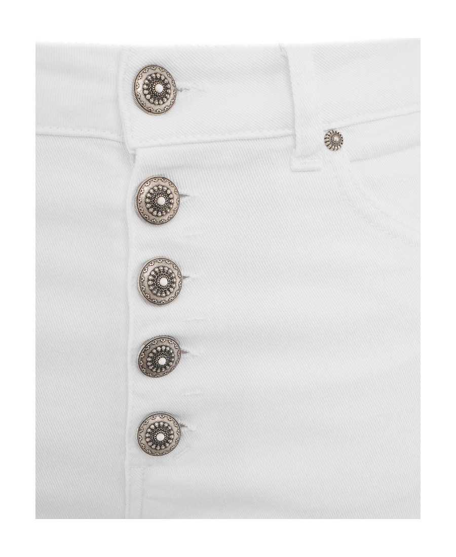 Shop Dondup Button-fastening Denim Jeans In White
