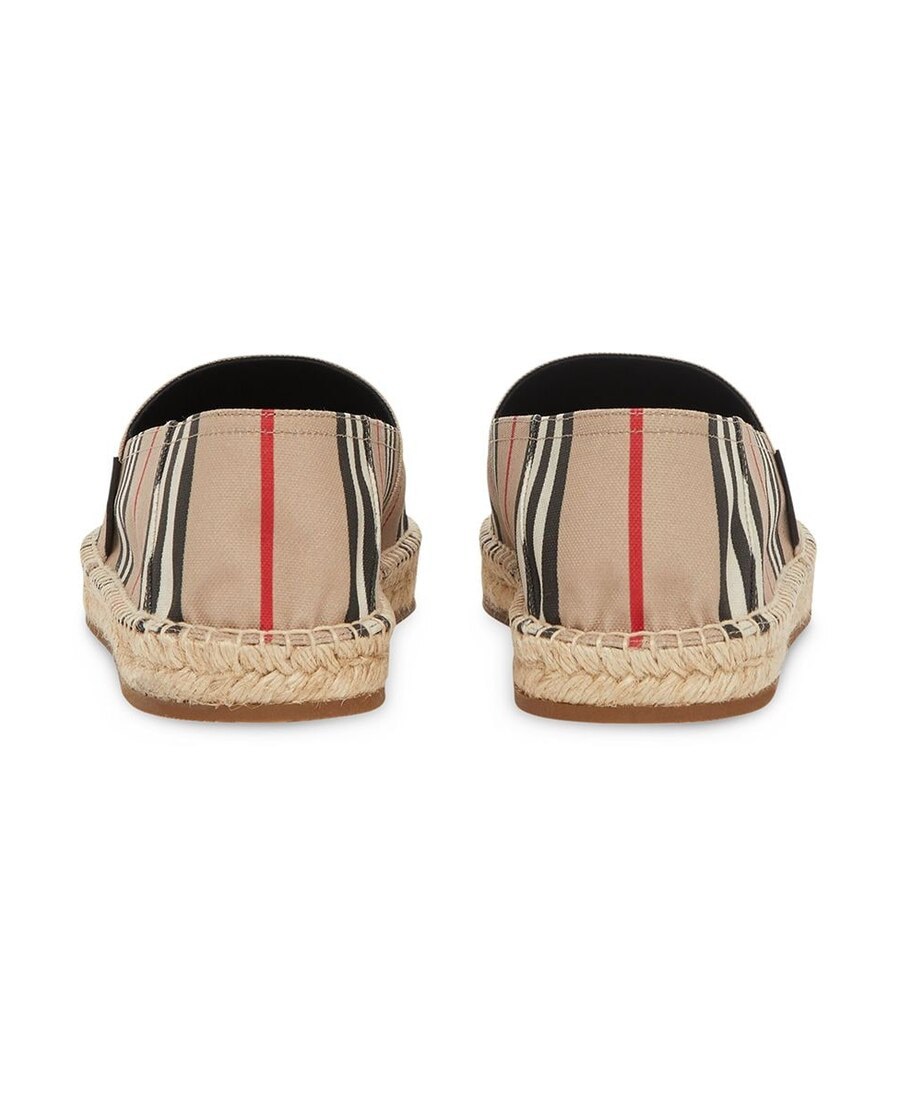 Burberry Icon Stripe Round-toe Espadrilles In Nude