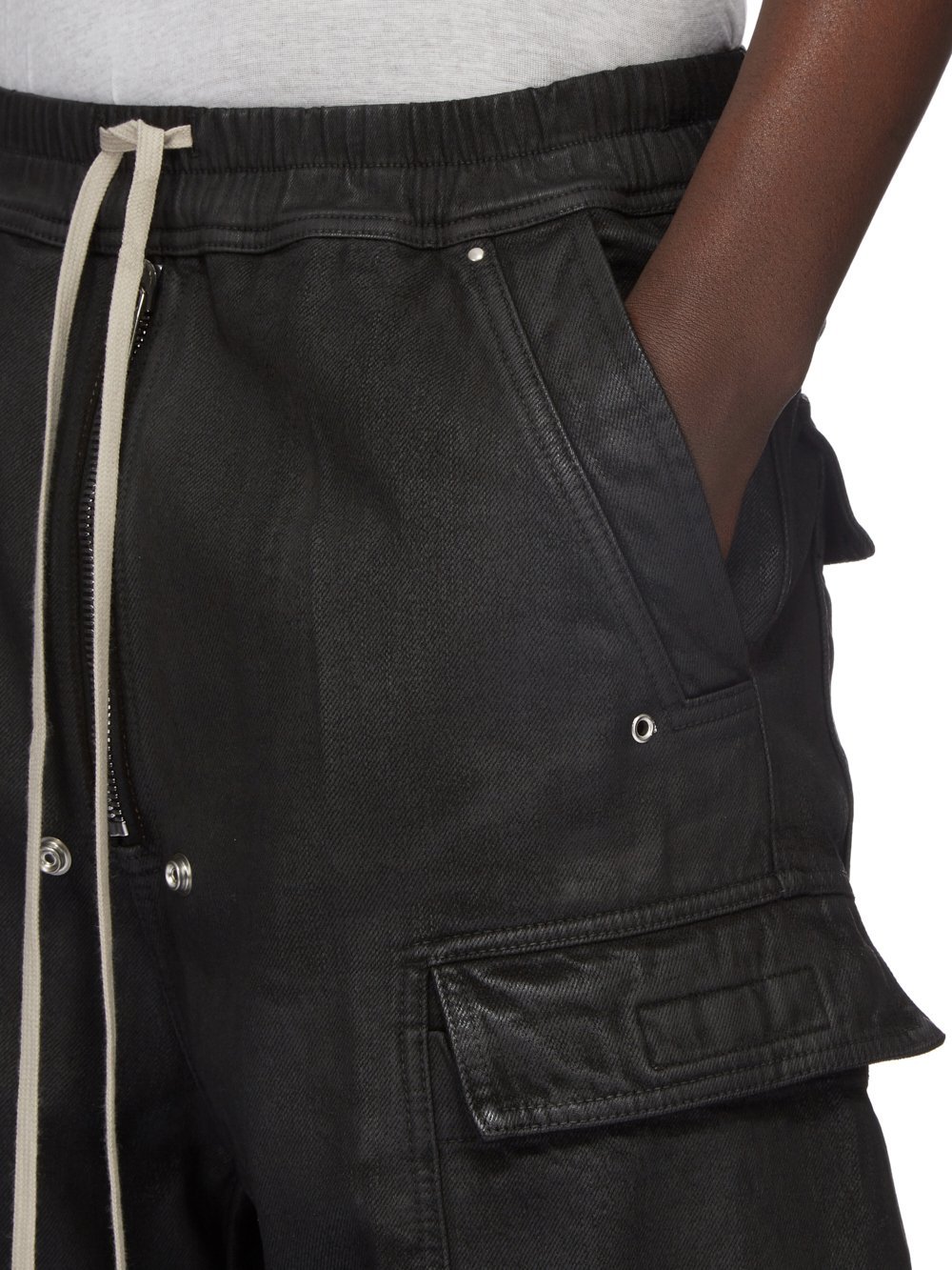 Rick Owens Drkshdw Drawstring Elastic Waist Casual Pants In Black