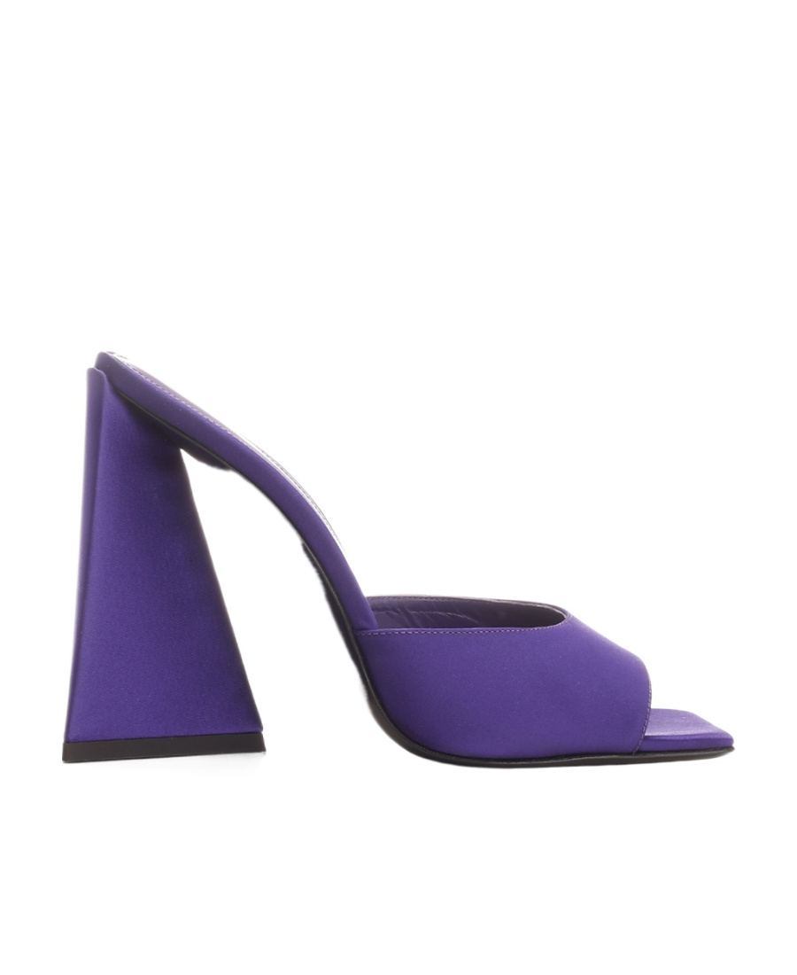 Attico Devon 115mm Satin Sandals In Blue