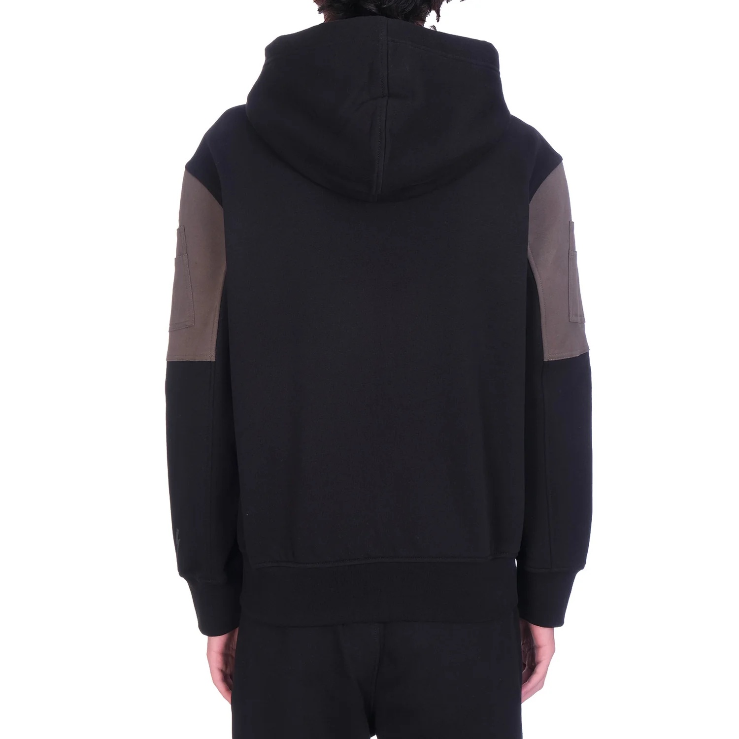 Neil Barrett Cotton Logo Hooded Sweatshirt In Black