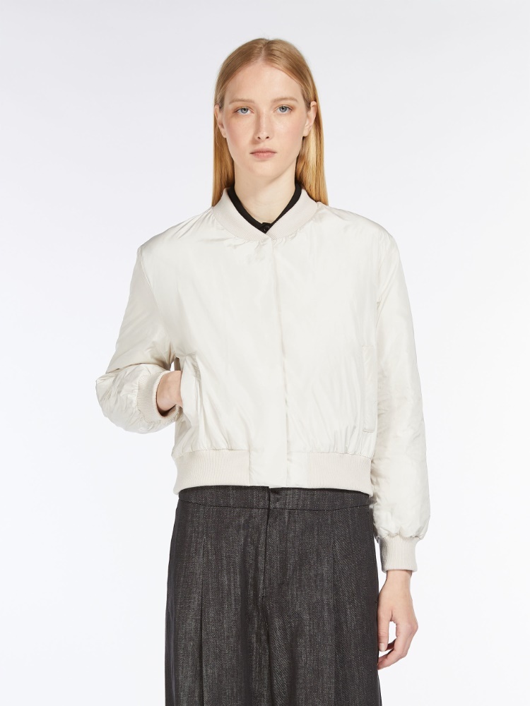 Max Mara Double-sided Pilot Down Jacket In White