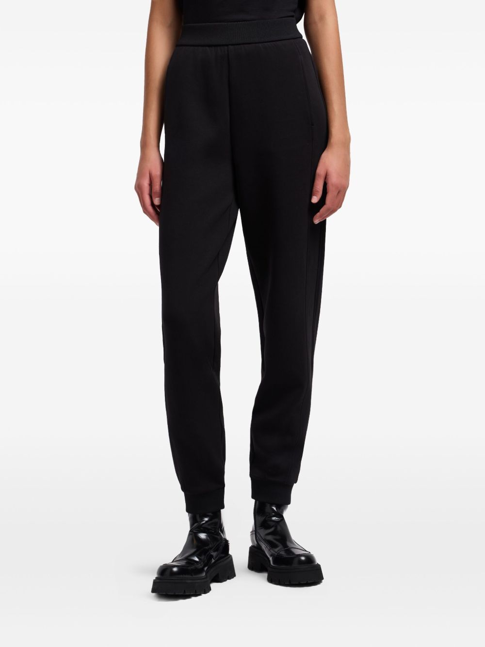 Emporio Armani Elastic-waist Track Pants In Black