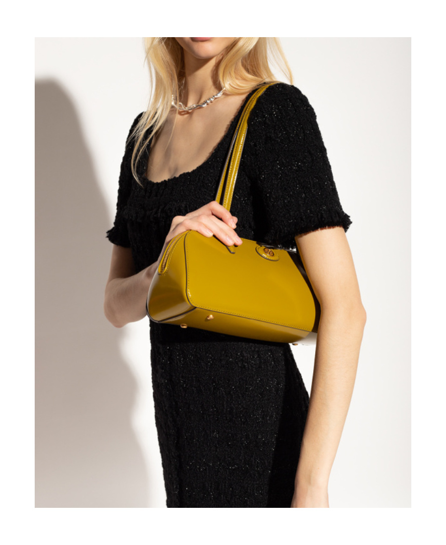 TORY BURCH LOGO-PATCH DETAIL SHOULDER BAG