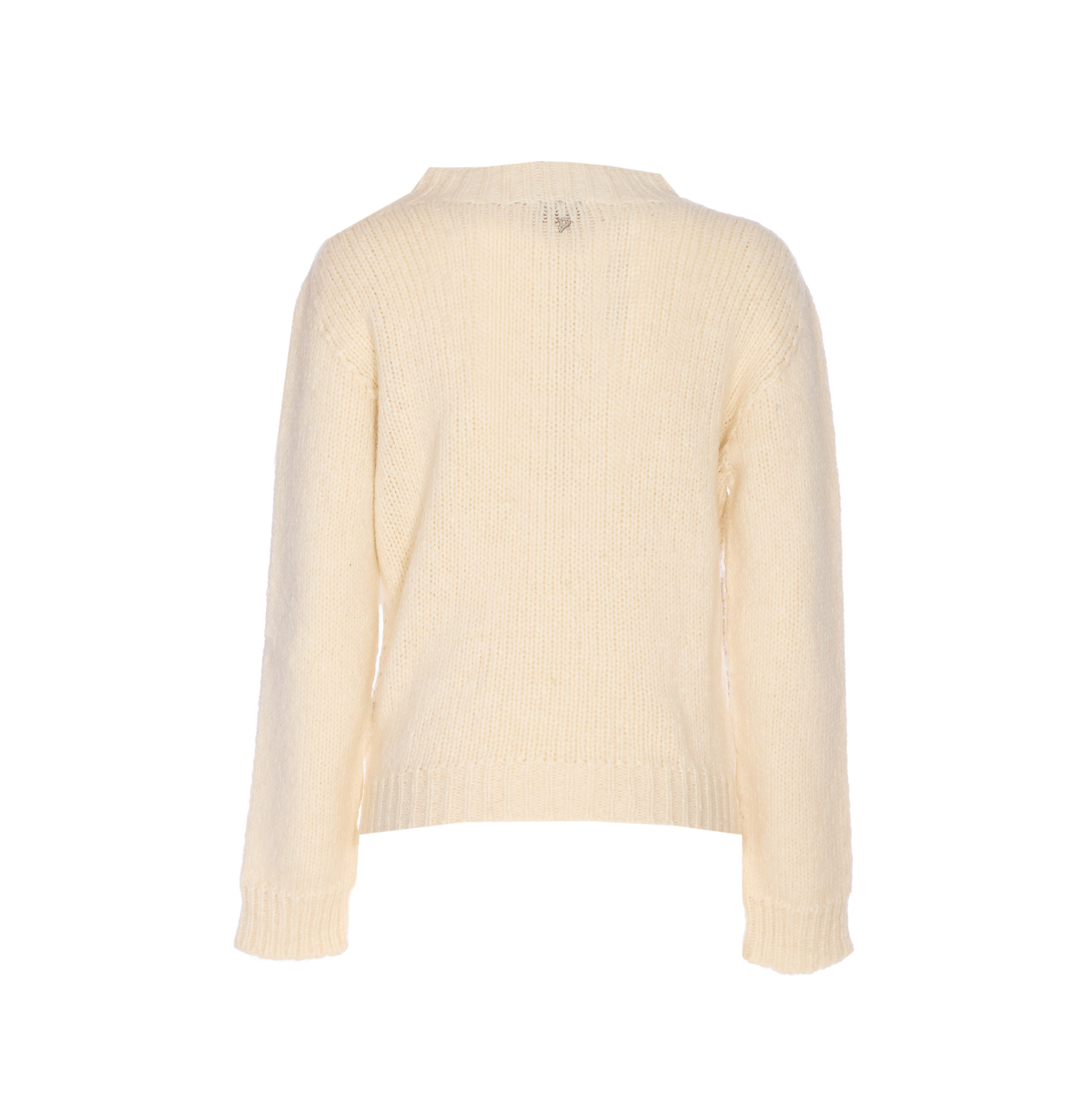 Dondup Textured Knit Turtle-neck Sweater In Neutral
