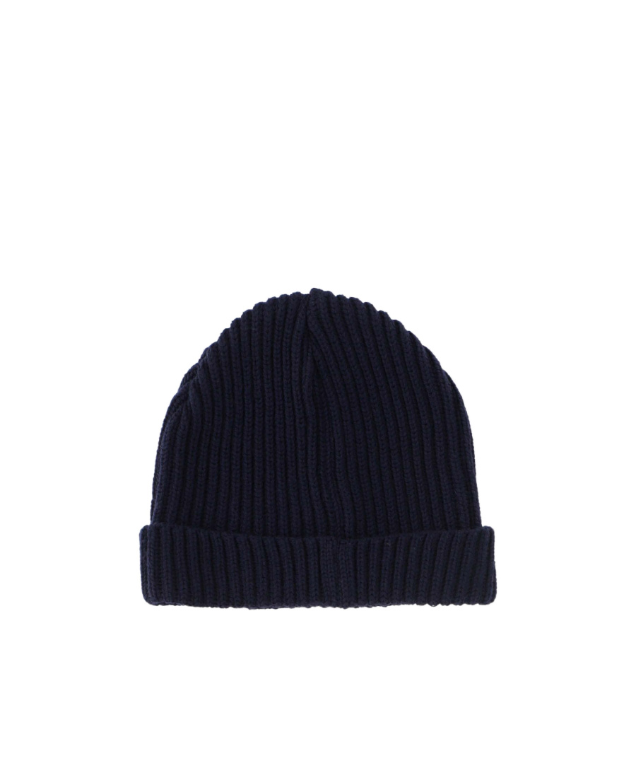 Valentino Vlogo-embroidered Ribbed Wool Beanie In Black