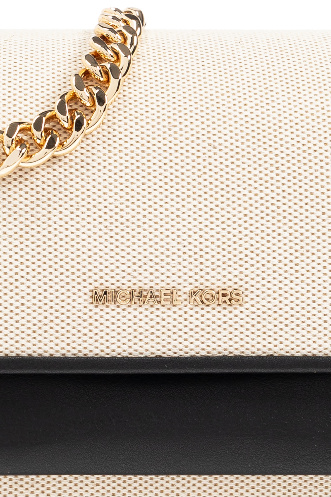 Shop Michael Michael Kors Chain-link Shoulder Bag In White