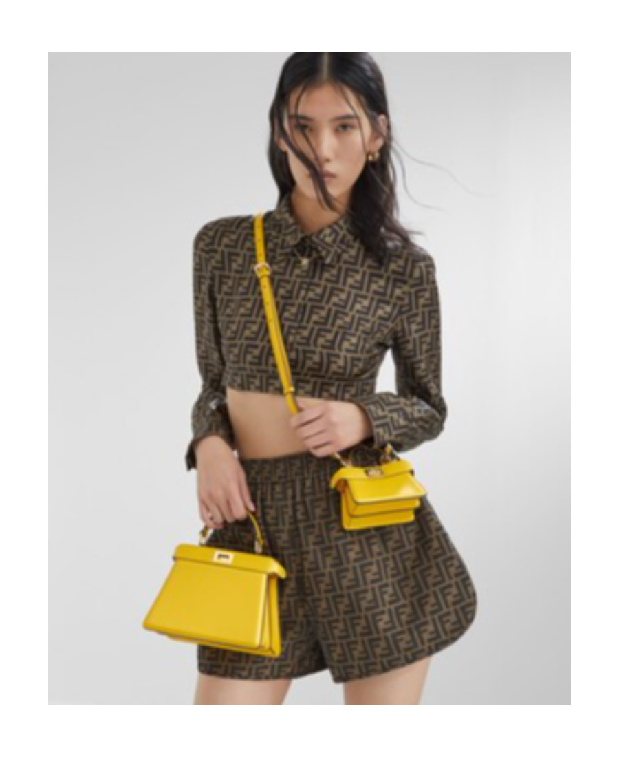 Fendi Ff Monogram Shorts In Green