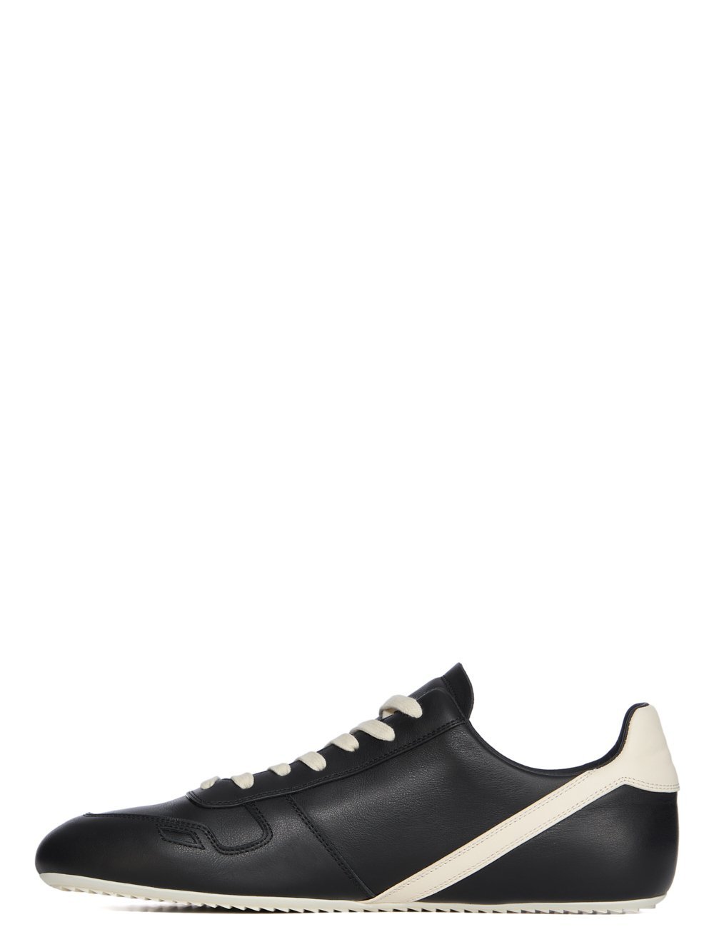 Rick Owens Streamlined Low-top Sneakers With Round Toe In Black