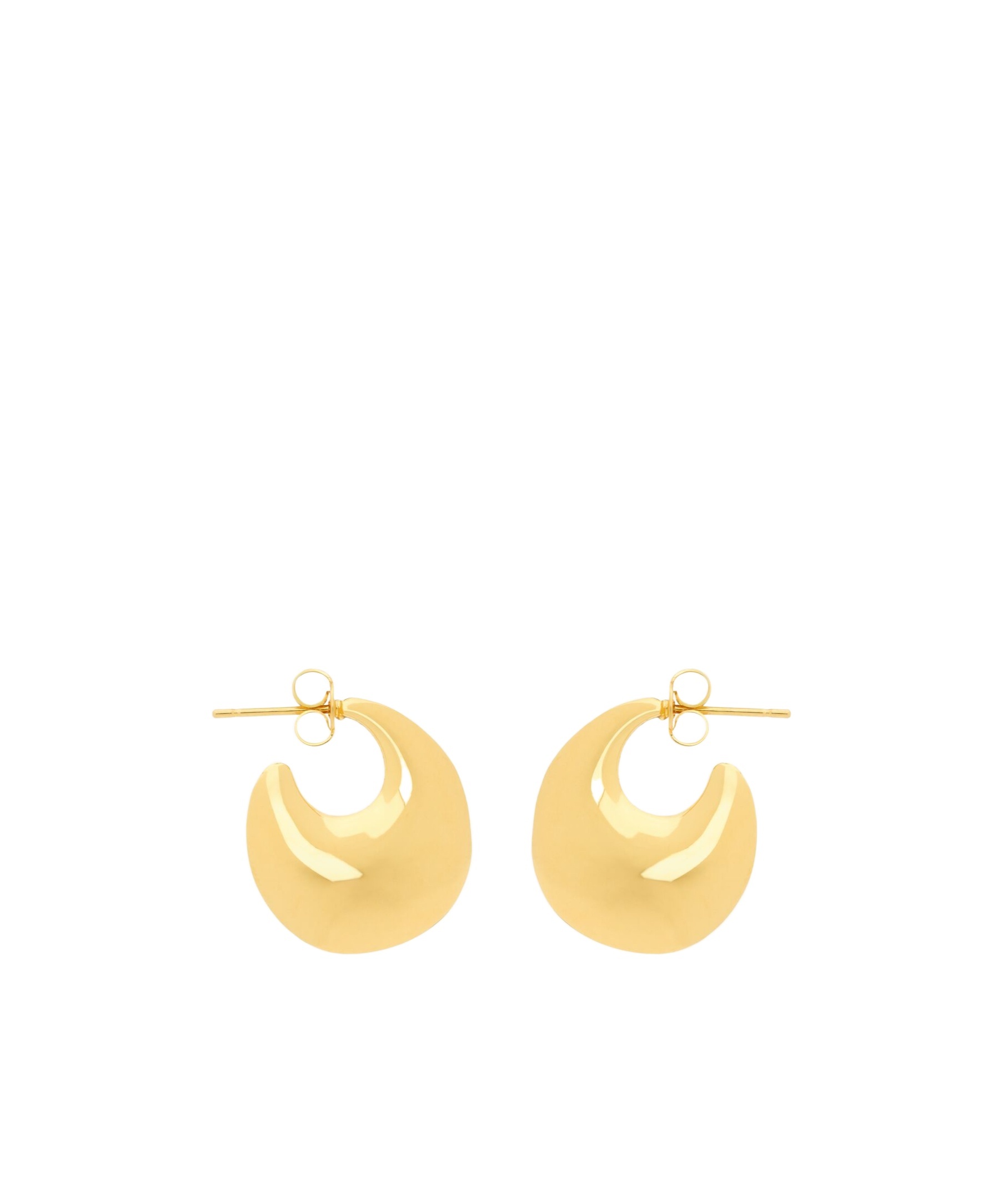 Saint Laurent Teardrop Shaped Hoop Earrings In Yellow