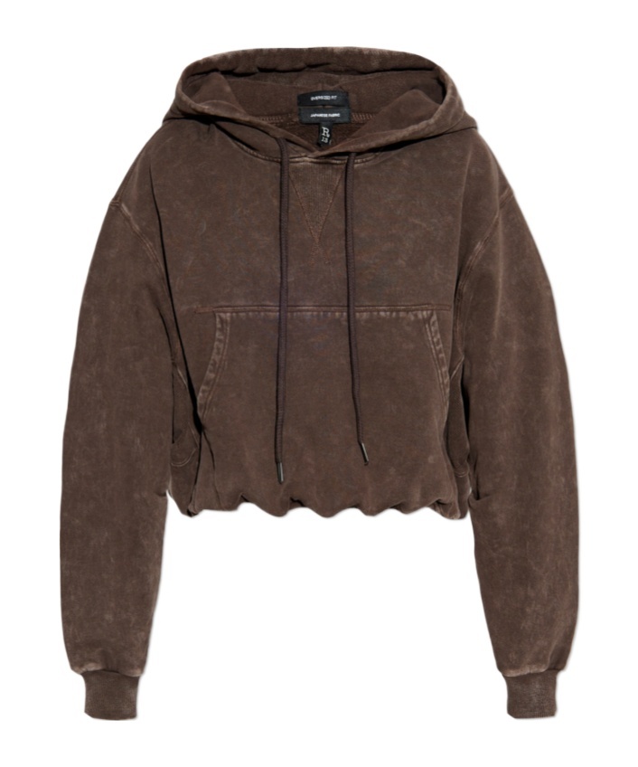 R13 Long-sleeved Hooded Hoodie In Brown