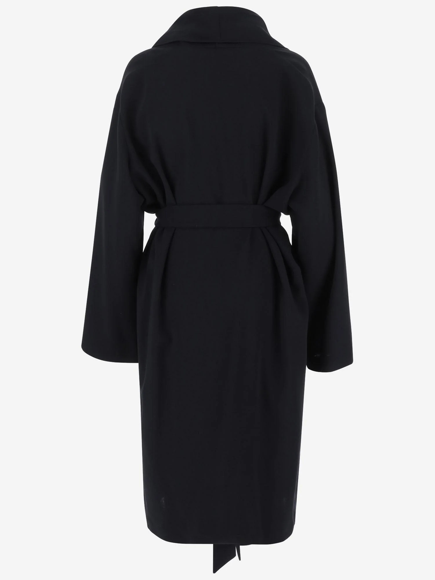 The Row Long Sleeve Coat In Black