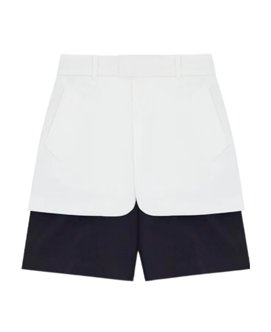 WE11 DONE LOGO HIGH-RISE SHORTS 