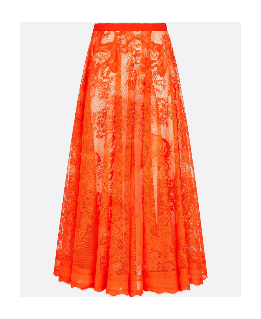 Dior Iviera Mid-length Skirt In Orange