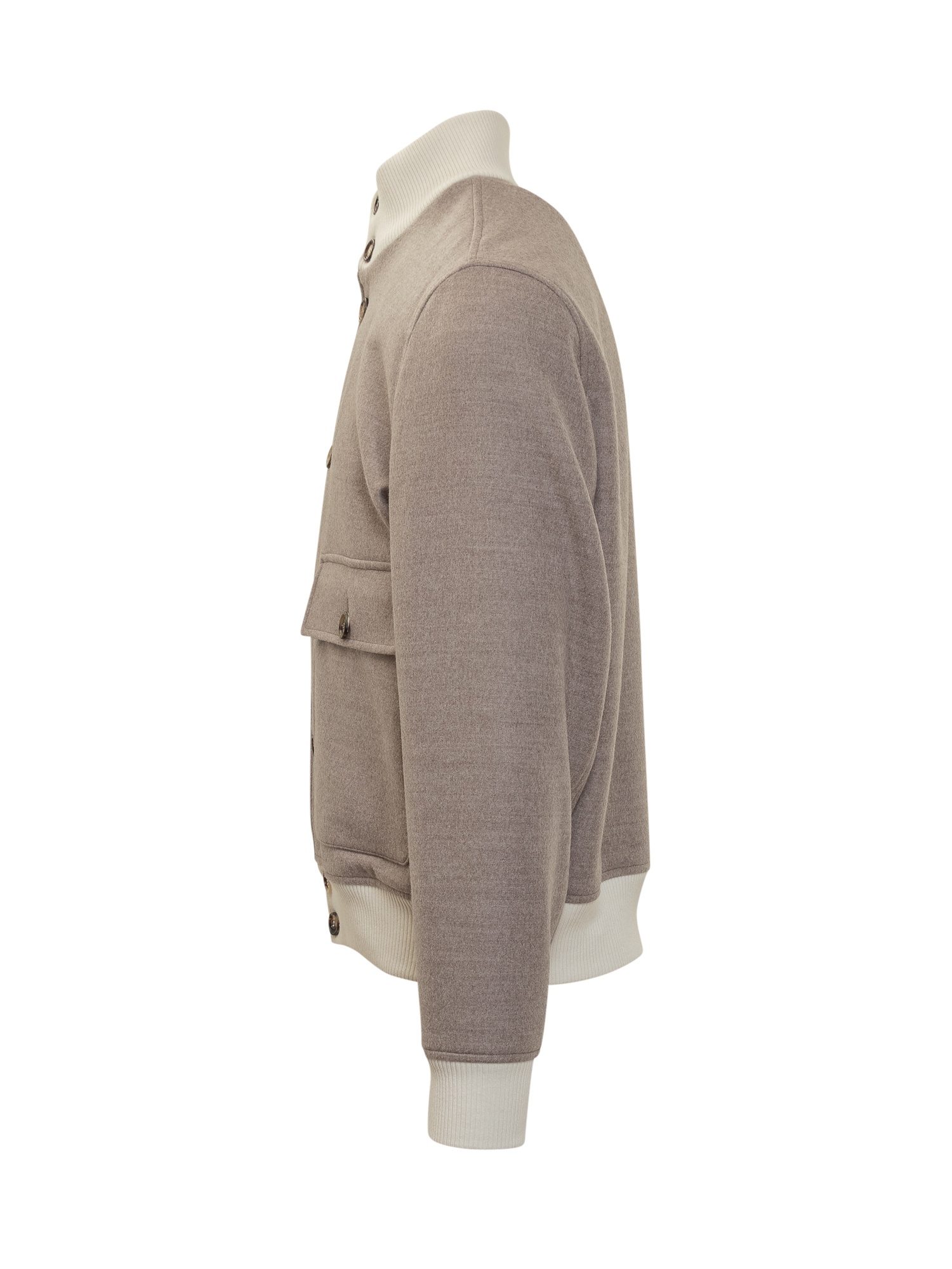 Brunello Cucinelli Patch-pocket Bomber Jacket In Gray