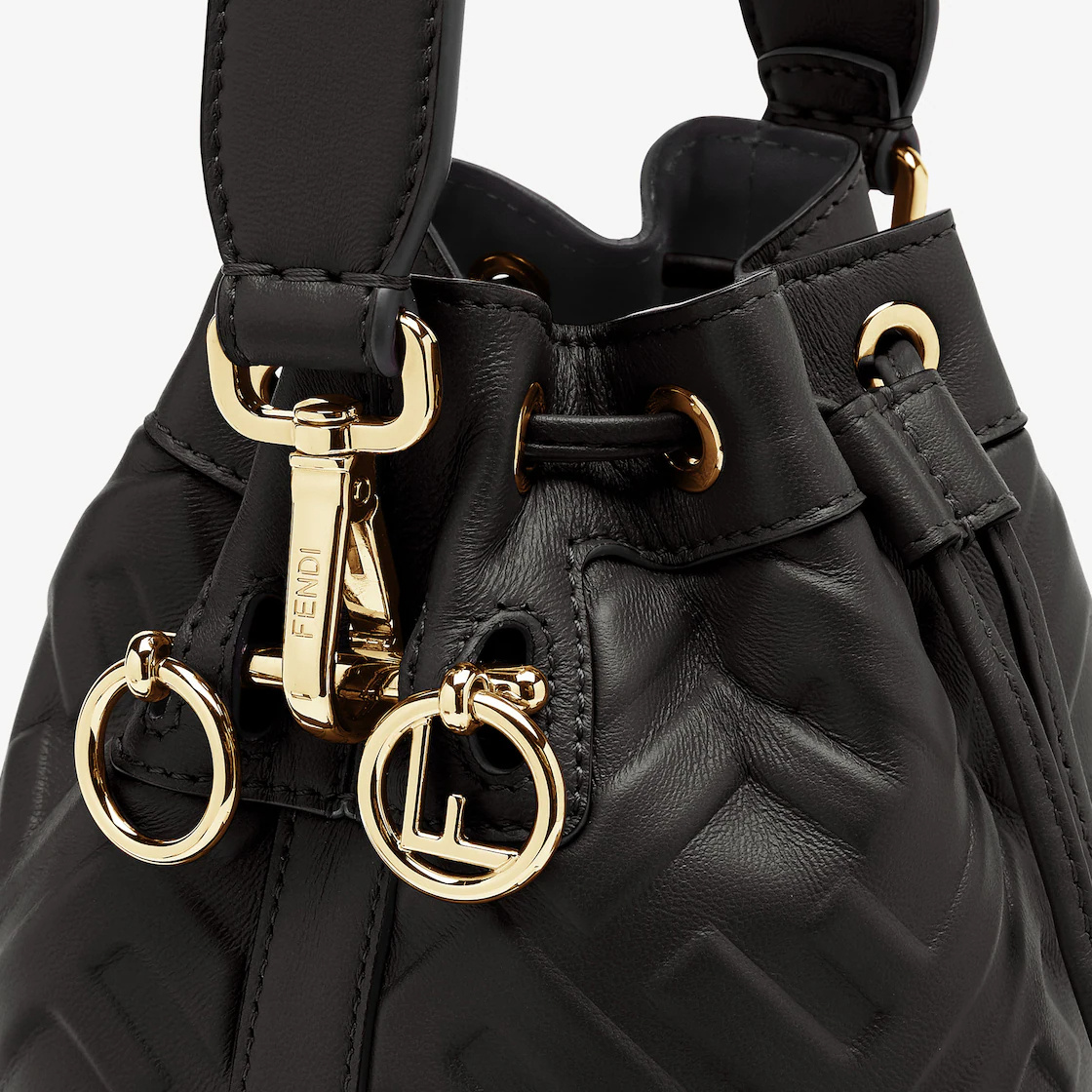 Fendi Small Mon Tresor Bucket Bag In Black