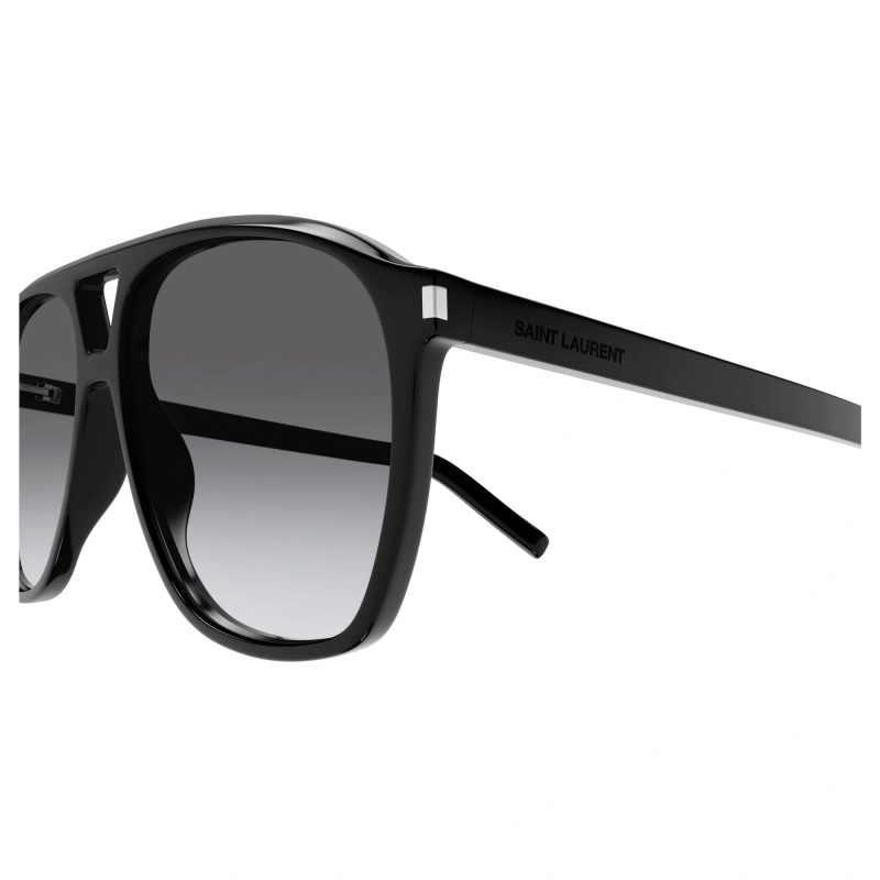 Saint Laurent Oversized Pilot-frame Sunglasses In Black