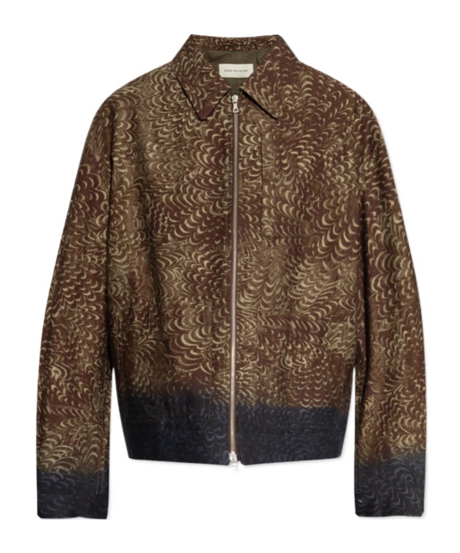 Dries Van Noten Long-sleeved Casual Jacket In Brown