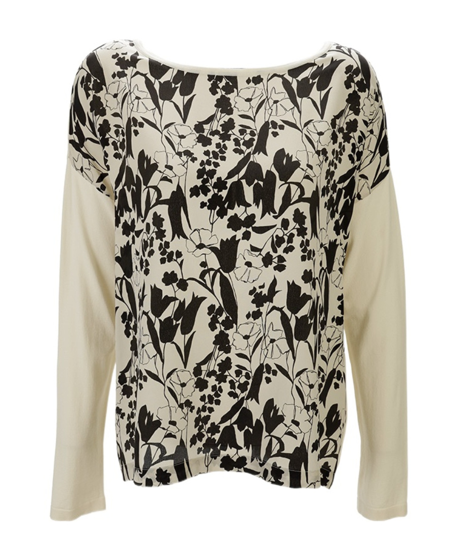Weekend Max Mara Round-neck Long-sleeved Pullover In Nude