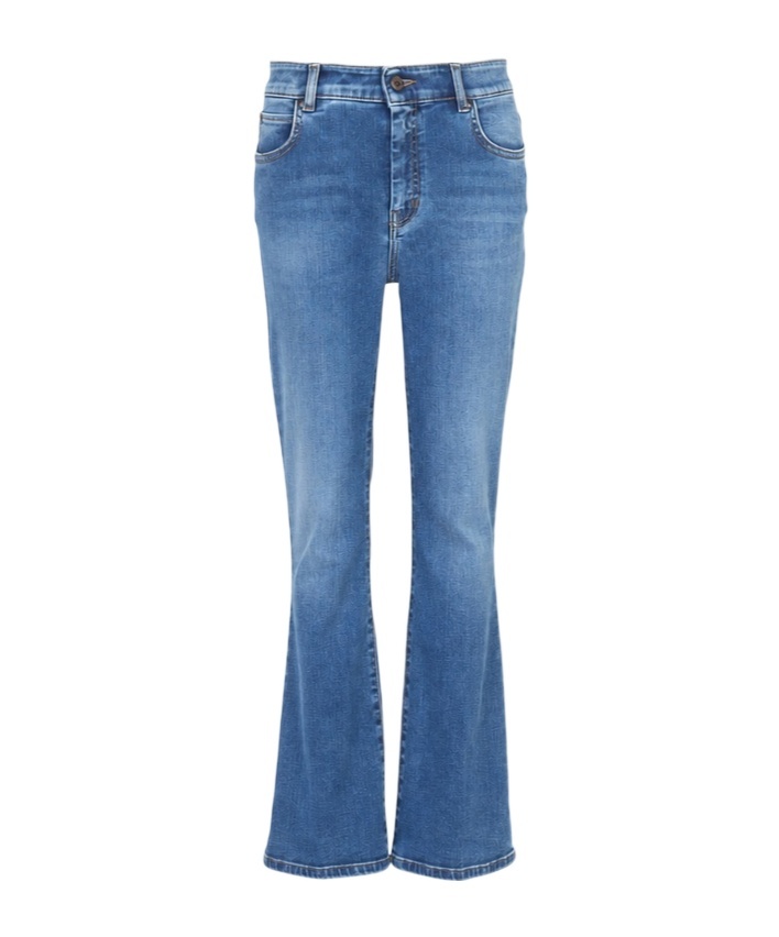 Weekend Max Mara Faded Flared-leg Jeans In Blue