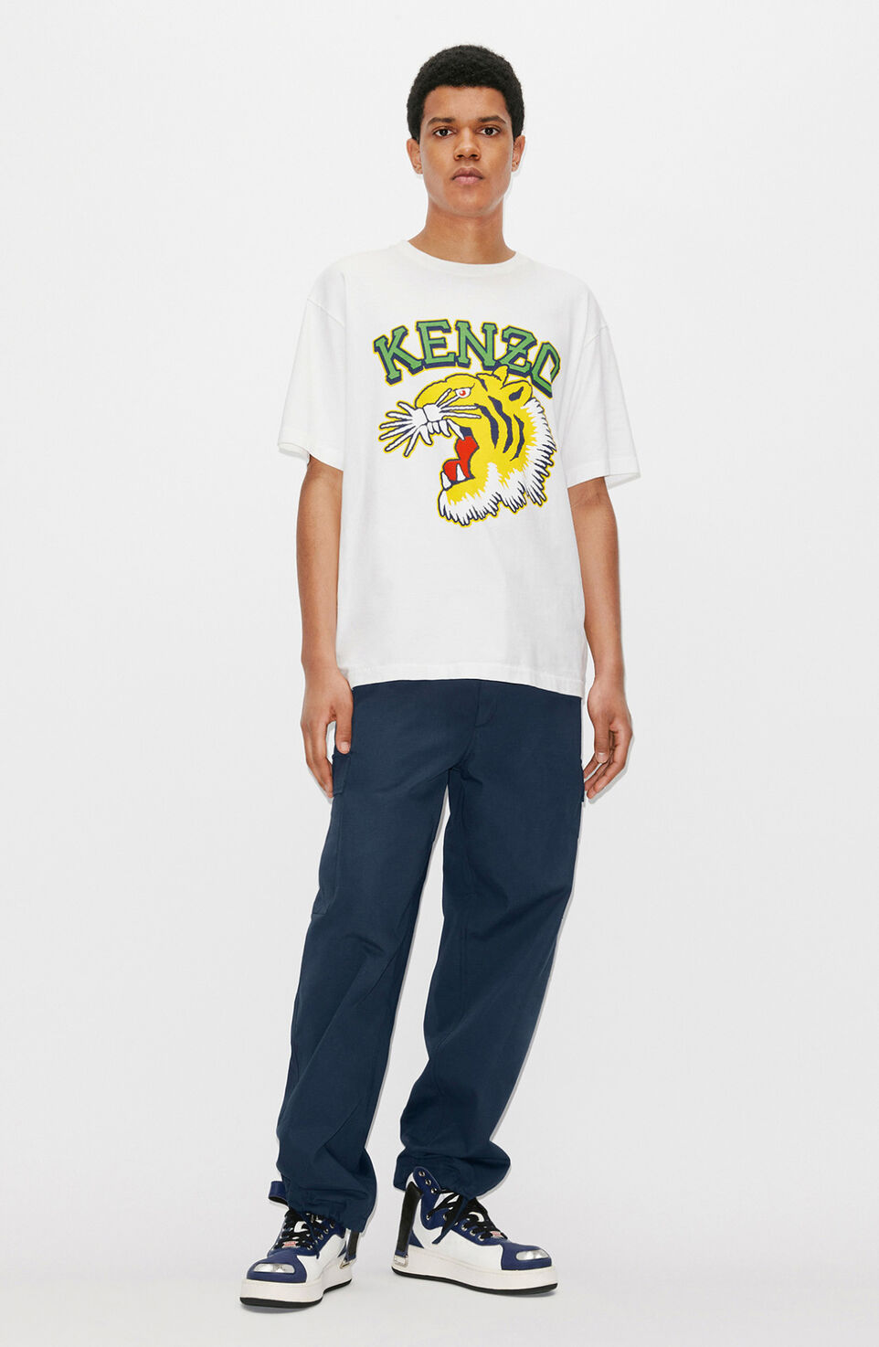 KENZO KENZO VARSITY JUNGLE TIGER OVERSIZED T-SHIRT