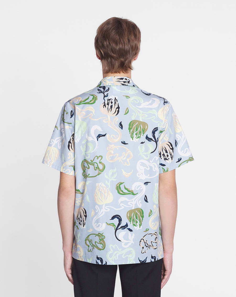 Lanvin Floral Printed Bowling Shirt In White