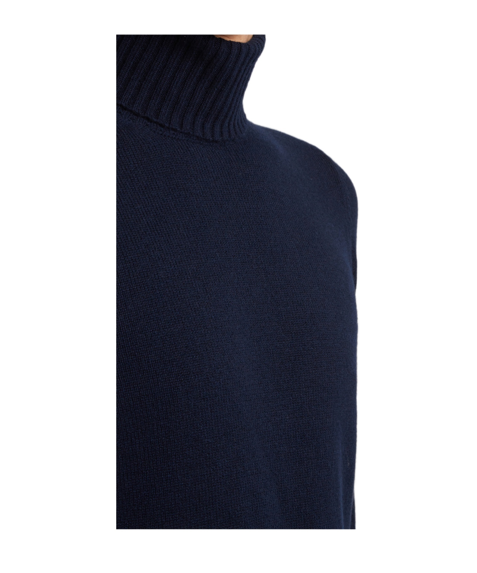Drumohr Man Turtleneck Midnight Blue Size 48 Lambswool In Black