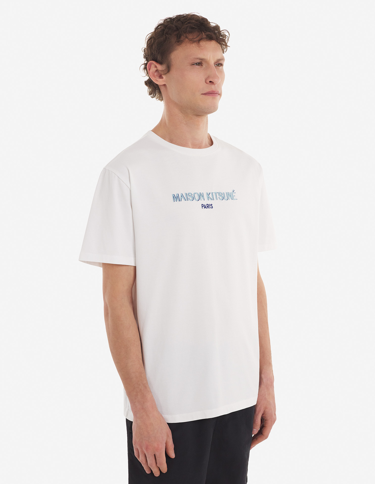 Maison Kitsuné Logo-print Cotton T-shirt In White