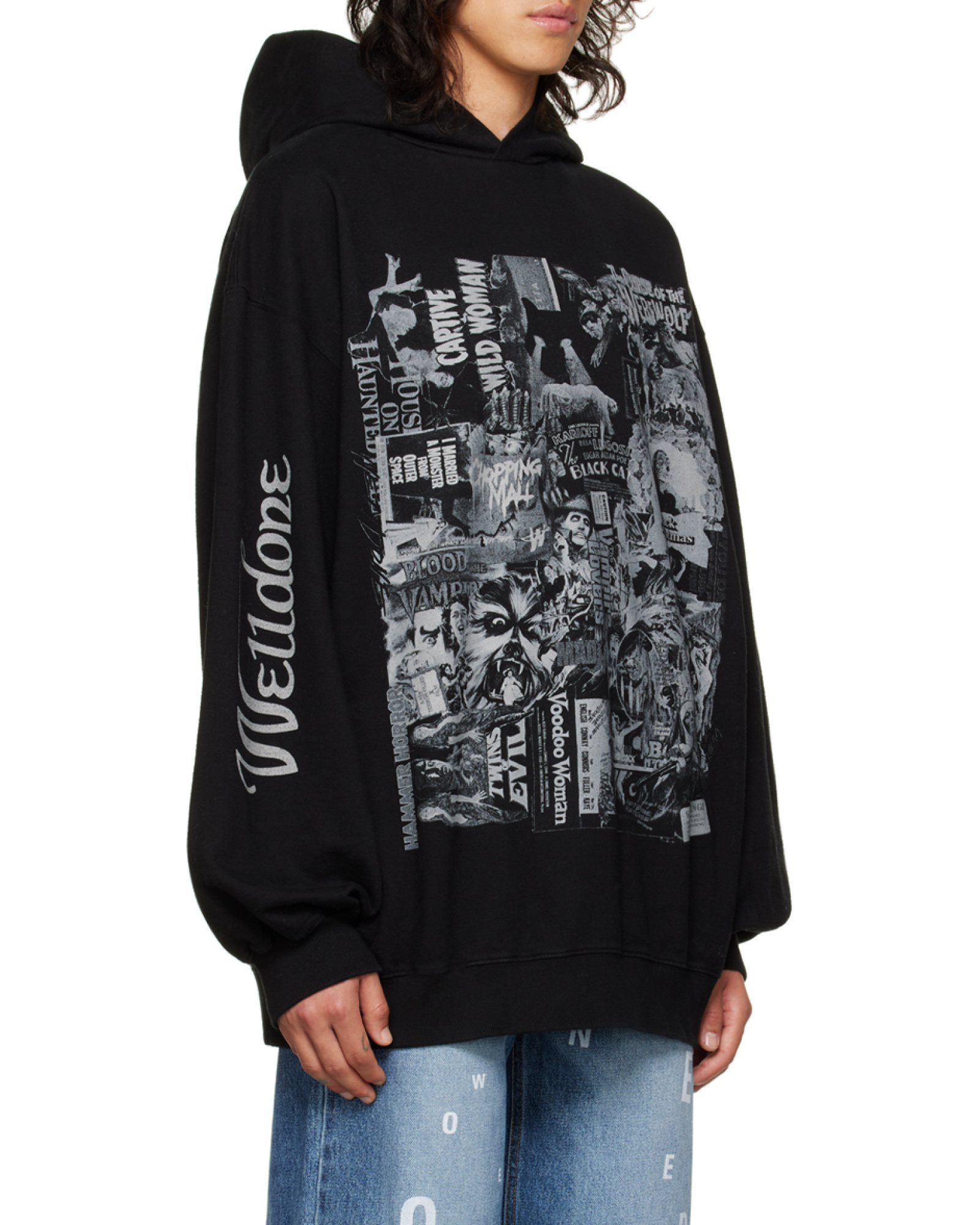 We11 Done Hooded Sweater In Black
